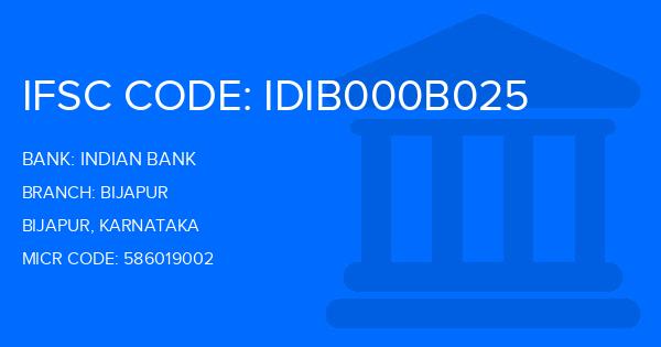 Indian Bank Bijapur Branch IFSC Code
