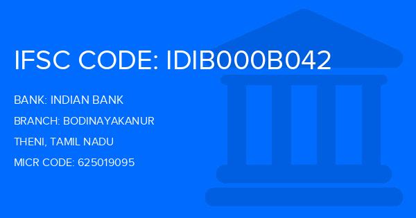 Indian Bank Bodinayakanur Branch IFSC Code