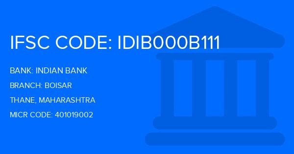 Indian Bank Boisar Branch IFSC Code