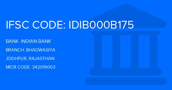 Indian Bank Bhadwasiya Branch IFSC Code