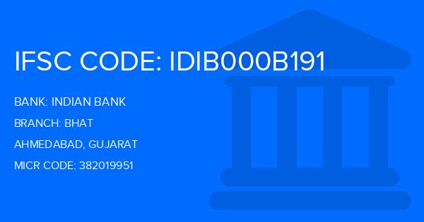 Indian Bank Bhat Branch IFSC Code