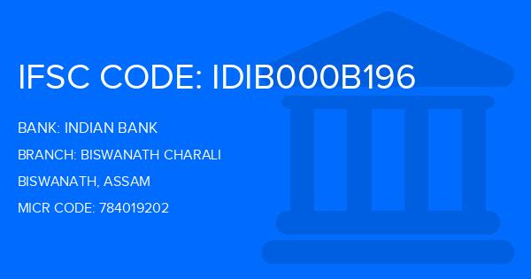 Indian Bank Biswanath Charali Branch IFSC Code