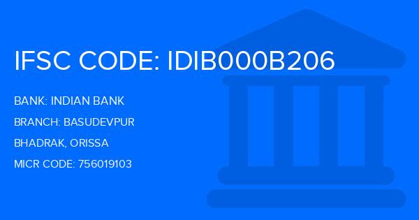 Indian Bank Basudevpur Branch IFSC Code