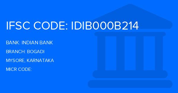 Indian Bank Bogadi Branch IFSC Code