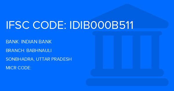Indian Bank Babhnauli Branch IFSC Code