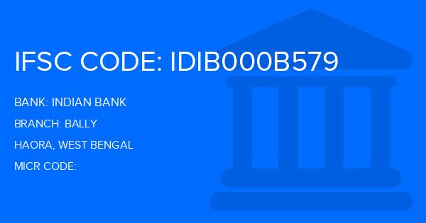 Indian Bank Bally Branch IFSC Code