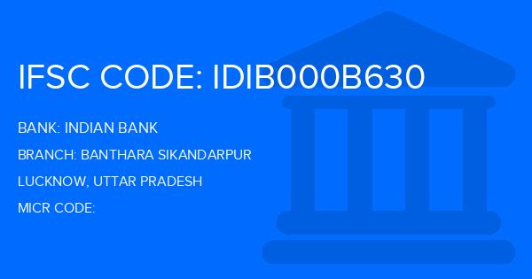 Indian Bank Banthara Sikandarpur Branch IFSC Code