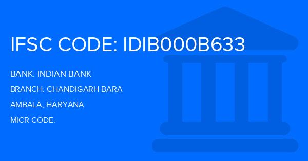 Indian Bank Chandigarh Bara Branch IFSC Code