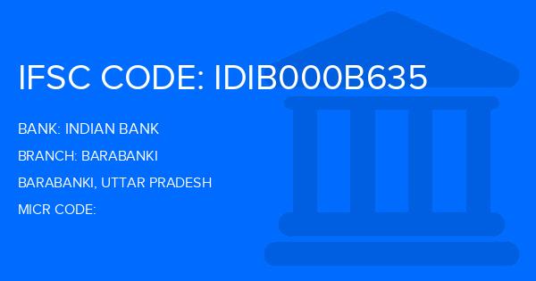 Indian Bank Barabanki Branch IFSC Code