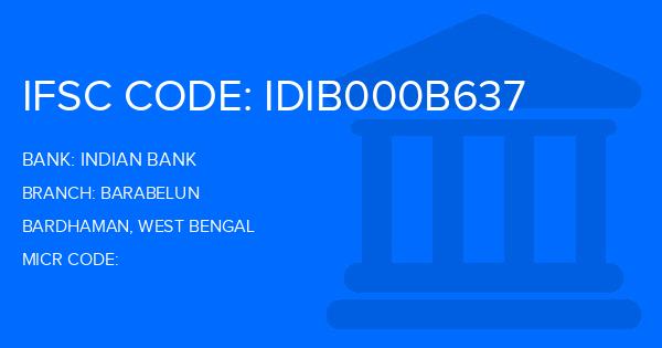 Indian Bank Barabelun Branch IFSC Code