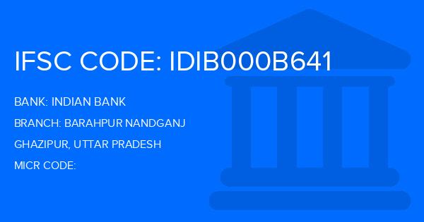 Indian Bank Barahpur Nandganj Branch IFSC Code