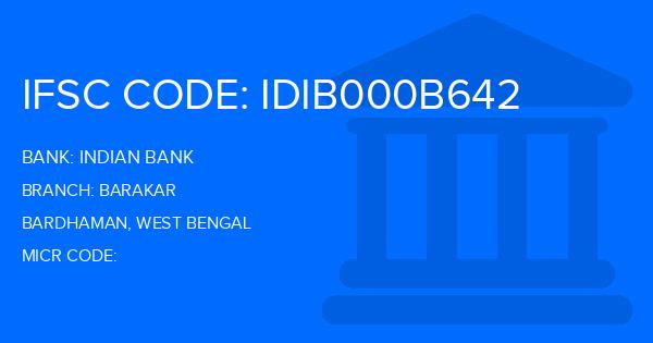 Indian Bank Barakar Branch IFSC Code