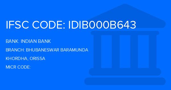 Indian Bank Bhubaneswar Baramunda Branch IFSC Code