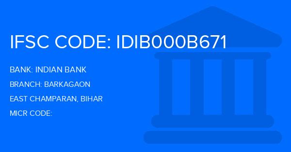 Indian Bank Barkagaon Branch IFSC Code
