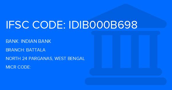 Indian Bank Battala Branch IFSC Code