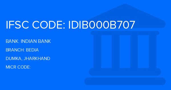 Indian Bank Bedia Branch IFSC Code