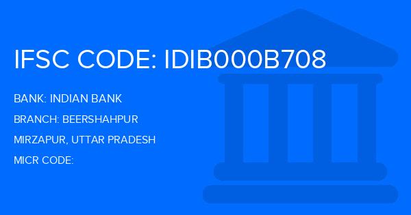 Indian Bank Beershahpur Branch IFSC Code