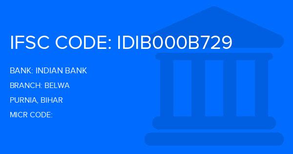 Indian Bank Belwa Branch IFSC Code
