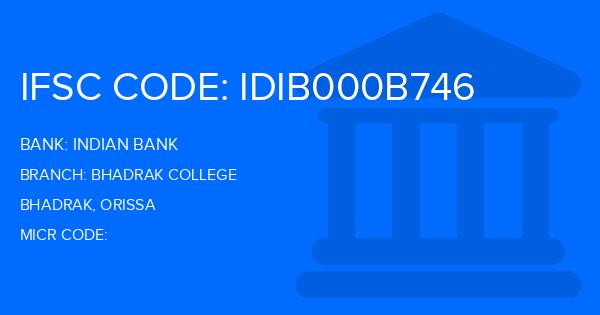 Indian Bank Bhadrak College Branch IFSC Code