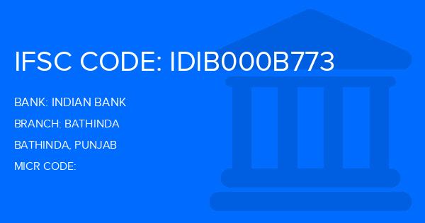 Indian Bank Bathinda Branch IFSC Code