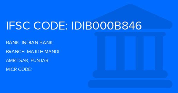 Indian Bank Majith Mandi Branch IFSC Code