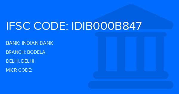 Indian Bank Bodela Branch IFSC Code