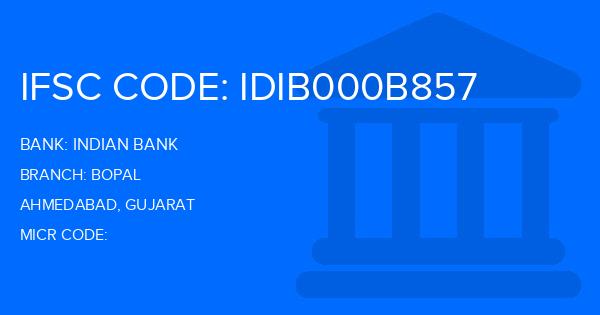 Indian Bank Bopal Branch IFSC Code
