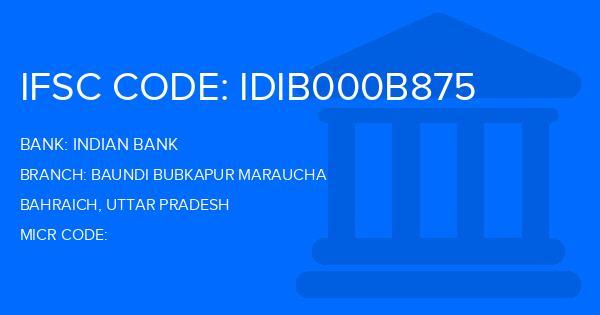 Indian Bank Baundi Bubkapur Maraucha Branch IFSC Code