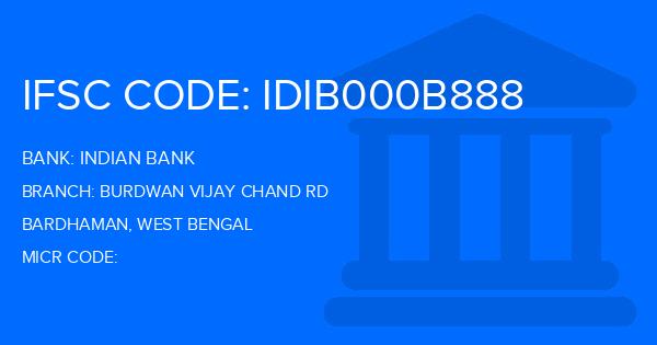 Indian Bank Burdwan Vijay Chand Rd Branch IFSC Code