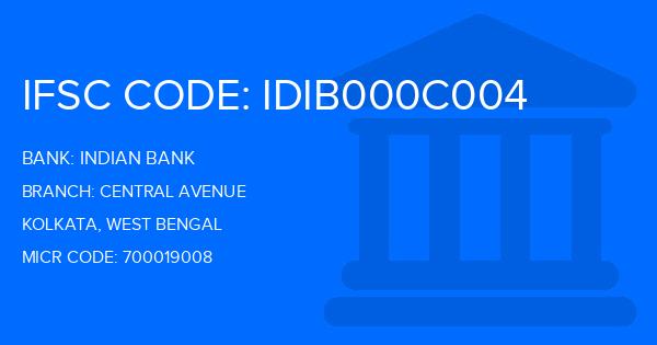 Indian Bank Central Avenue Branch IFSC Code