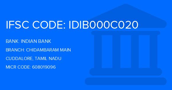 Indian Bank Chidambaram Main Branch IFSC Code