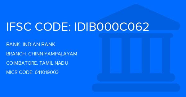 Indian Bank Chinniyampalayam Branch IFSC Code