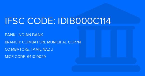 Indian Bank Coimbatore Municipal Corpn Branch IFSC Code