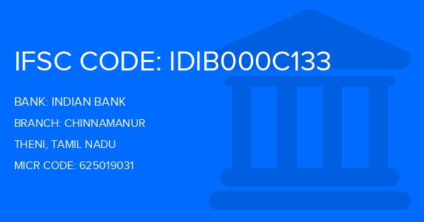 Indian Bank Chinnamanur Branch IFSC Code