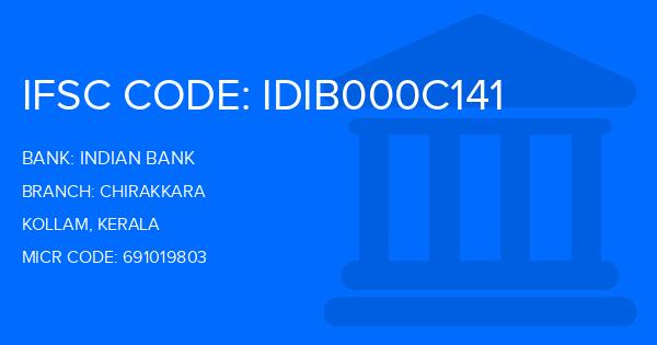 Indian Bank Chirakkara Branch IFSC Code