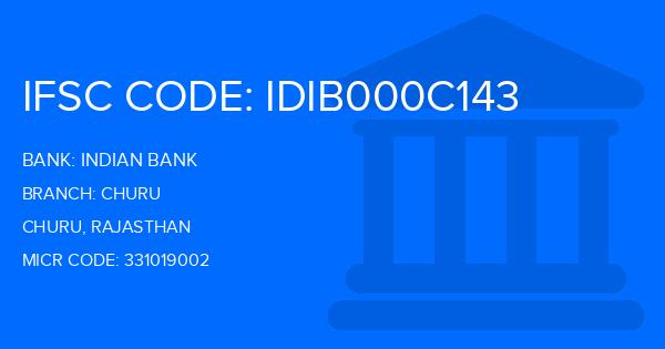 Indian Bank Churu Branch IFSC Code