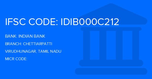 Indian Bank Chettiarpatti Branch IFSC Code