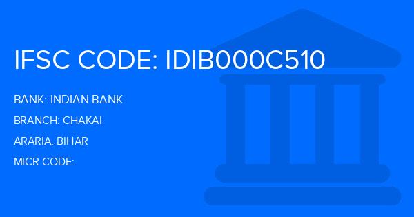 Indian Bank Chakai Branch IFSC Code