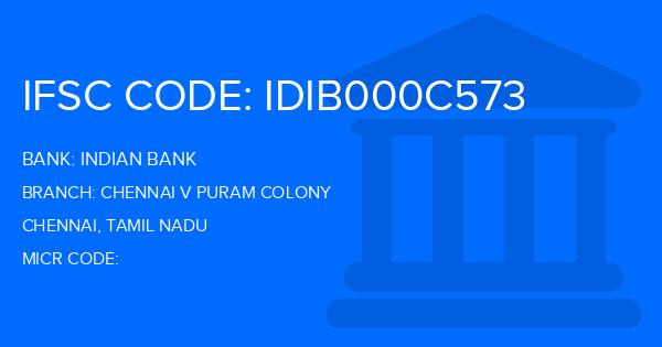 Indian Bank Chennai V Puram Colony Branch IFSC Code
