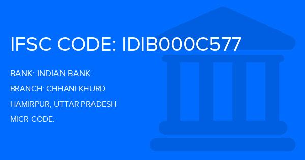 Indian Bank Chhani Khurd Branch IFSC Code