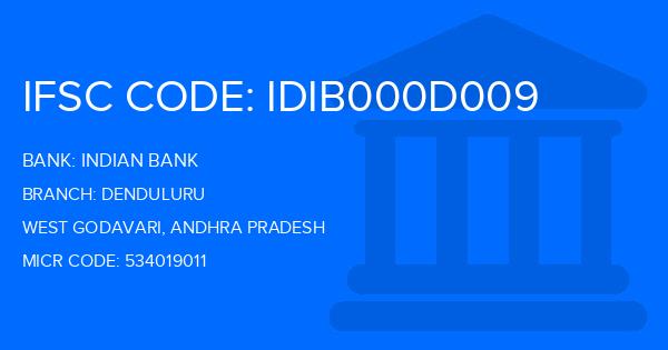 Indian Bank Denduluru Branch IFSC Code