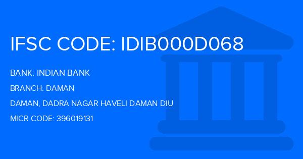 Indian Bank Daman Branch IFSC Code