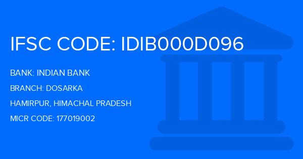 Indian Bank Dosarka Branch IFSC Code