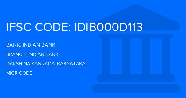 Indian Bank Indian Bank Branch IFSC Code