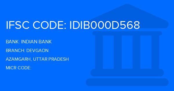 Indian Bank Devgaon Branch IFSC Code