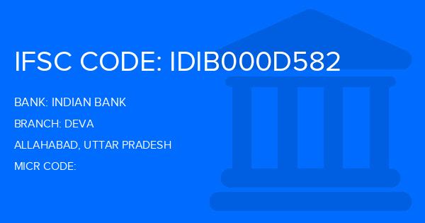 Indian Bank Deva Branch IFSC Code