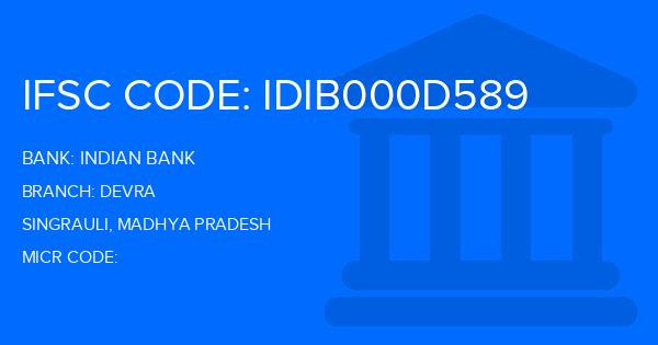 Indian Bank Devra Branch IFSC Code