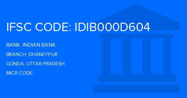 Indian Bank Dhaneypur Branch IFSC Code