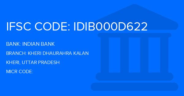Indian Bank Kheri Dhaurahra Kalan Branch IFSC Code