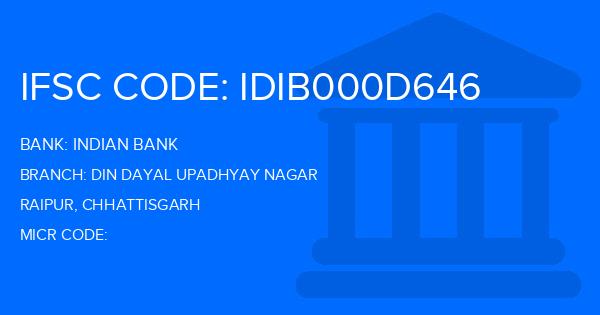 Indian Bank Din Dayal Upadhyay Nagar Branch IFSC Code